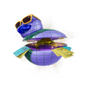 Nacht-Cluster-Kästchen Rücken-Accessoire Stil