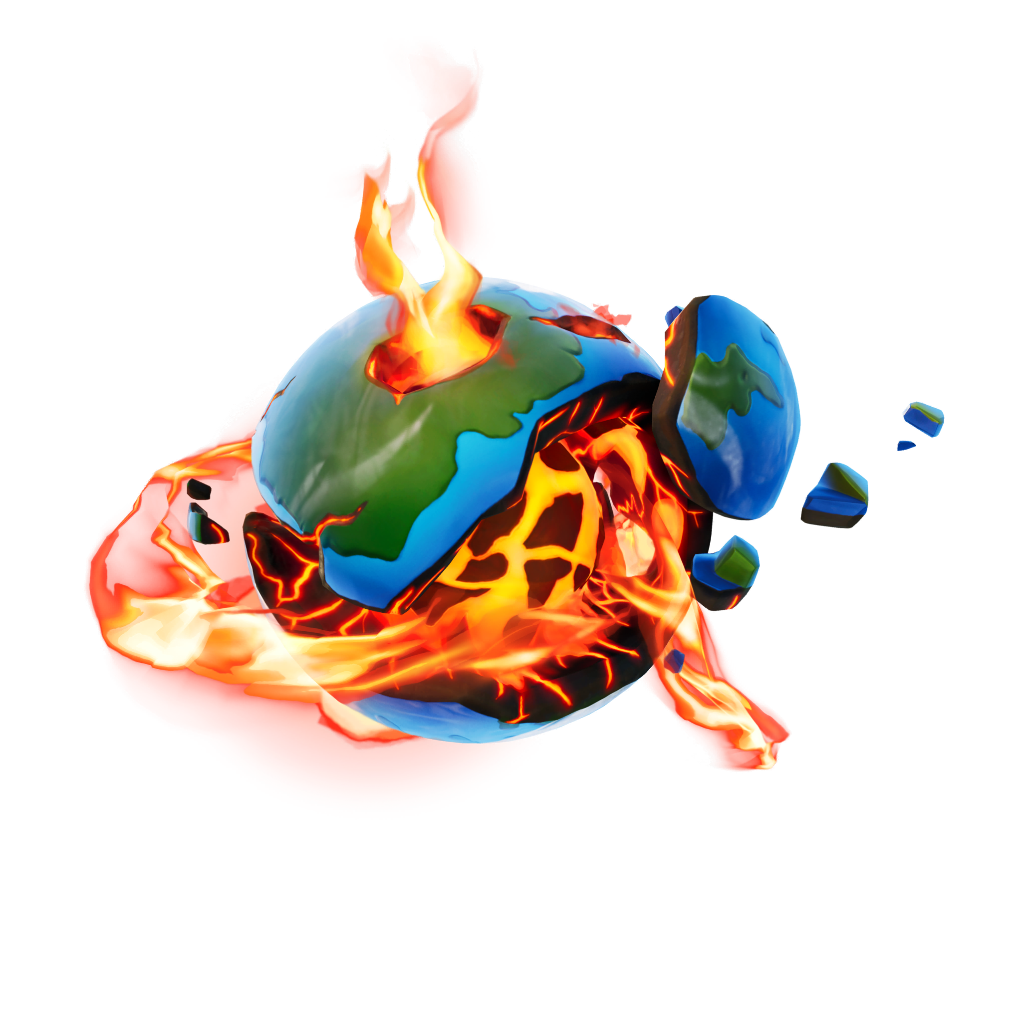 フラクチャードワールド（レジェンド バックアクセサリー）- フォートナイト