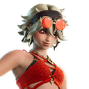 Rouge couchant personnage style