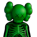 KAWS Skeleton (Green)