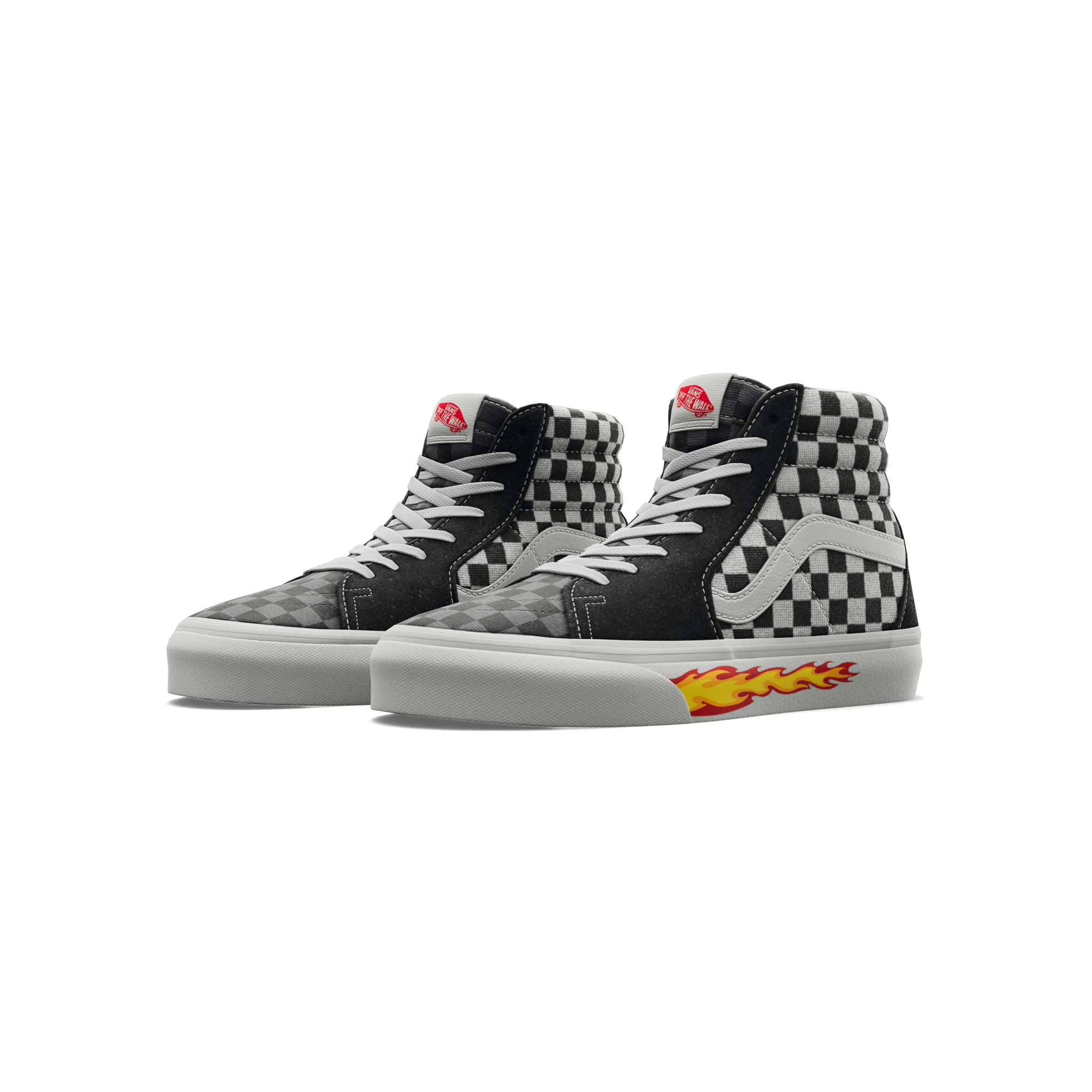 Vans Customs Sk8-Hi ‘Multi-Checkerboard/Flame’ Vans Customs Sk8-Hi ‘Multi-Checkerboard/Flame’