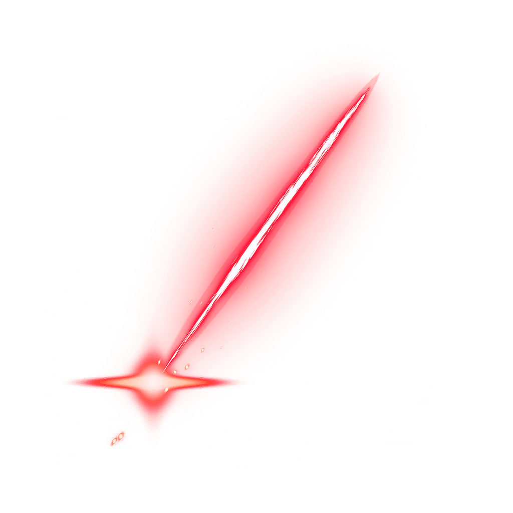 Propulsione spada laser rossa instabile