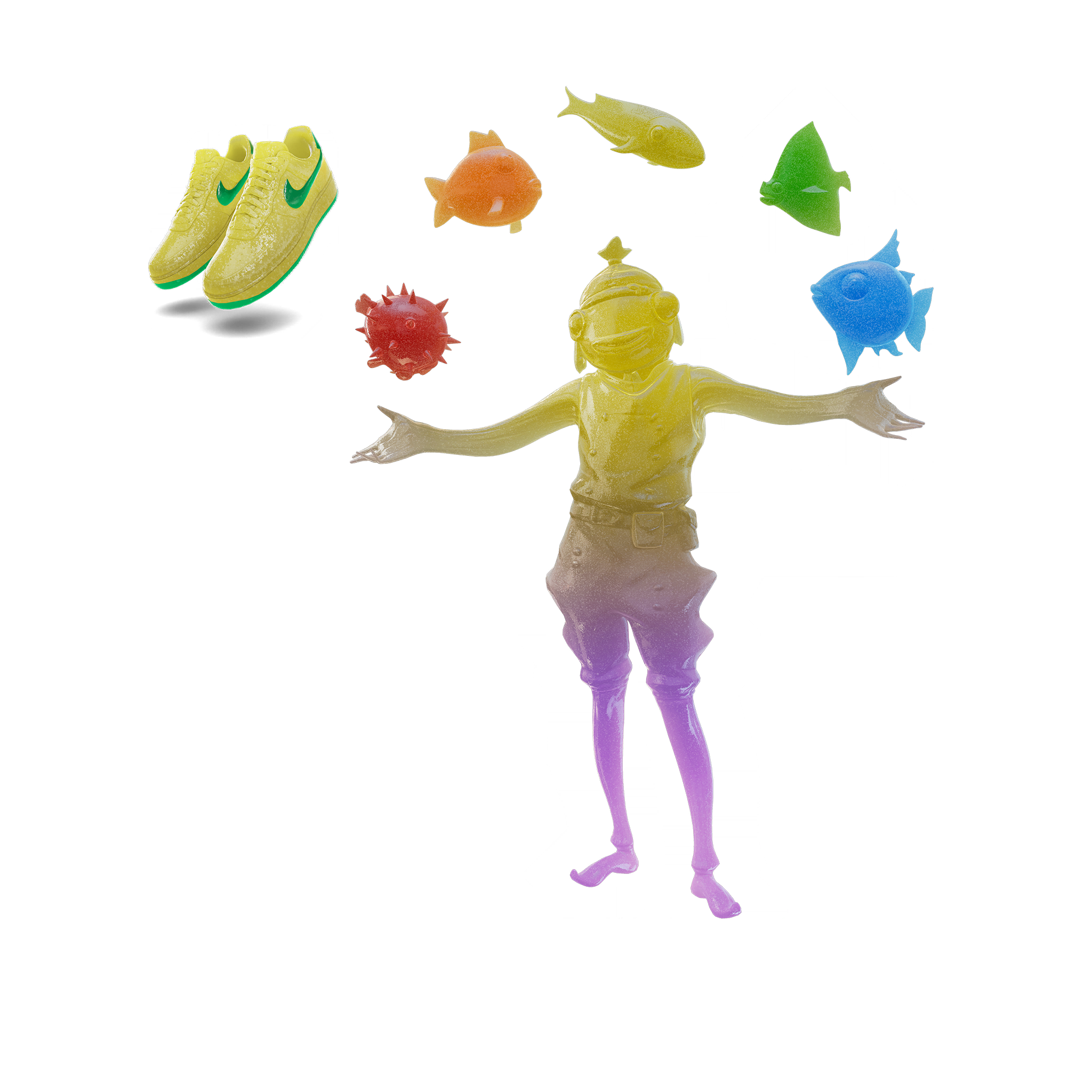 Lote Nike AF1 \"Yellow Gummi\