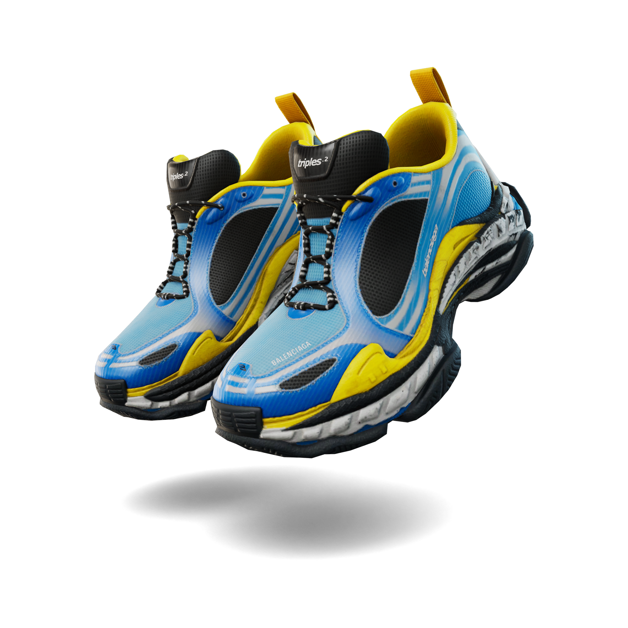 Balenciaga Triple S.2 'Blue/White/Yellow'