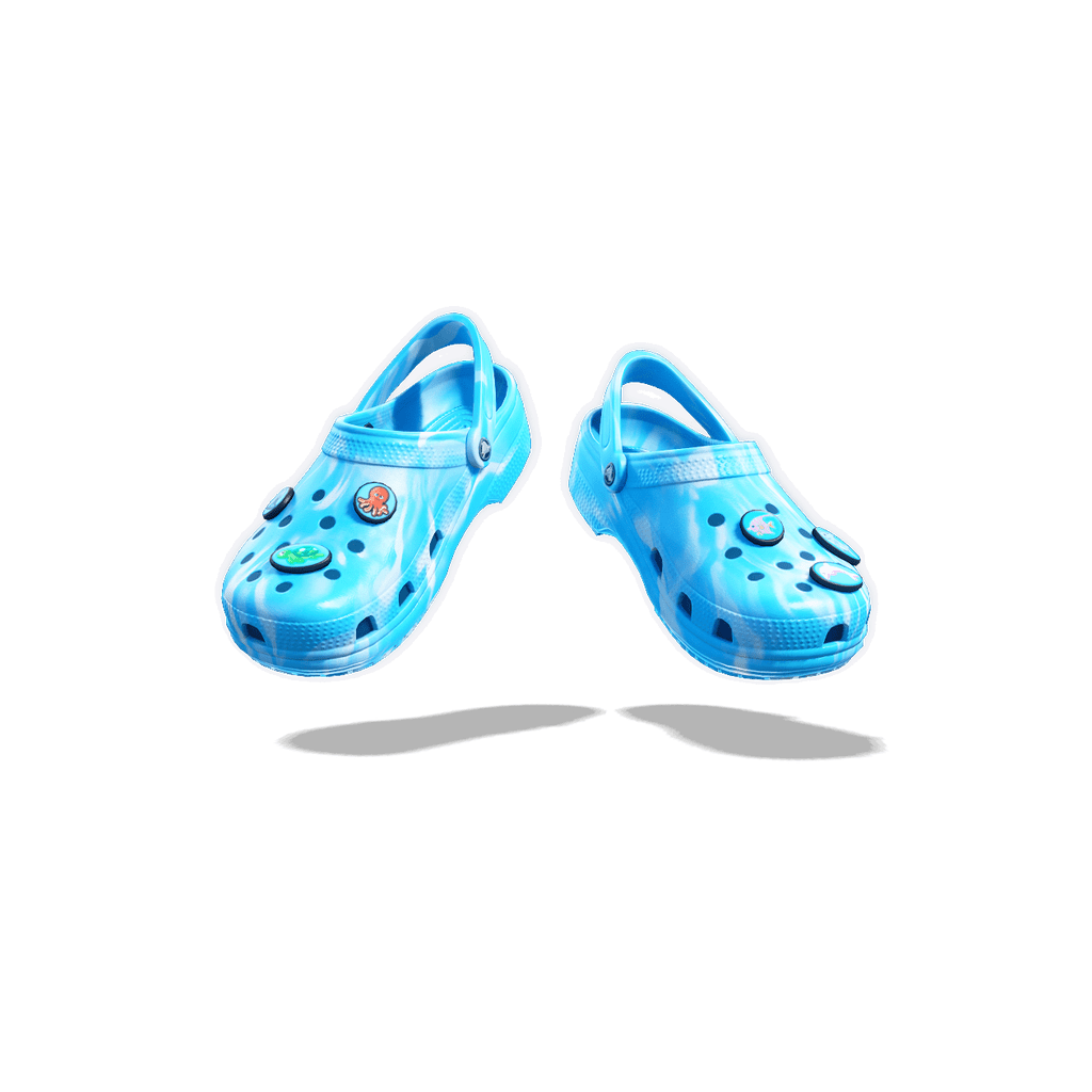 Tênis Crocs Classic Marbled Clog "Tinted Glass" Fortnite Featured Image