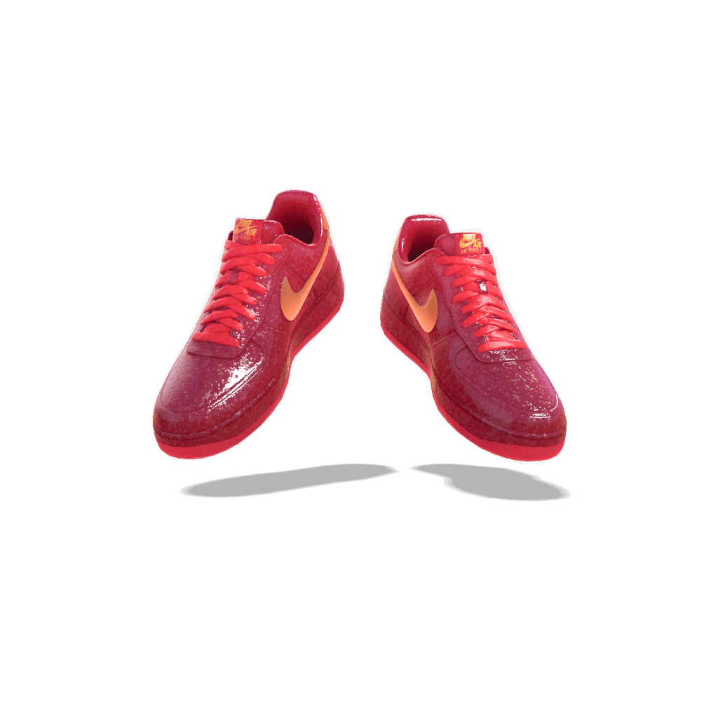 Nike Air Force 1 „Red Gummi“ Fortnite Schuhe