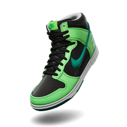 Chaussures Nike Dunk Hi Halloween Green Fortnite Icon Image