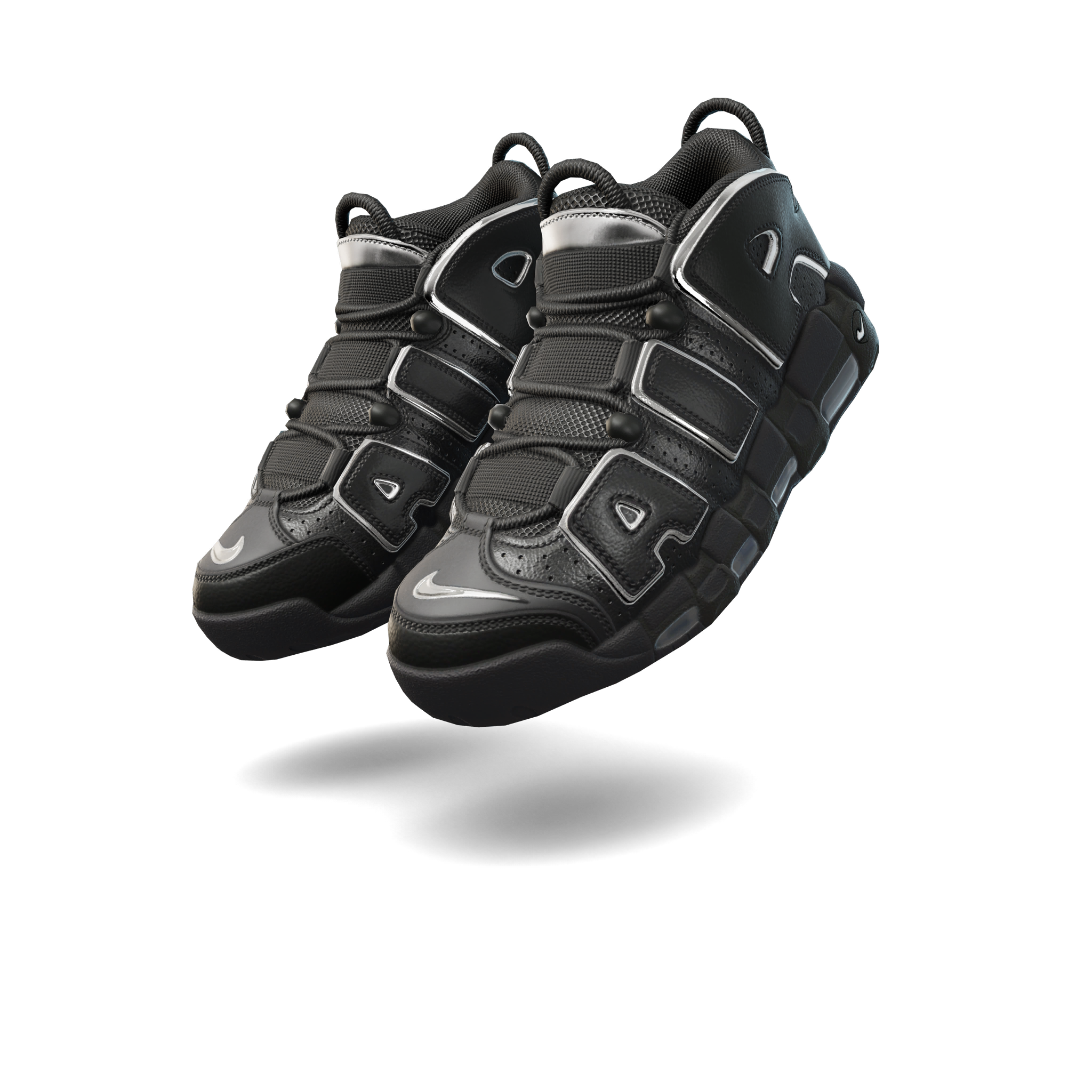 Nike Air More Uptempo 'Black/Silver'