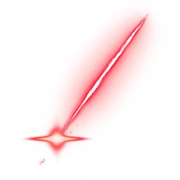 Spada laser rossa instabile